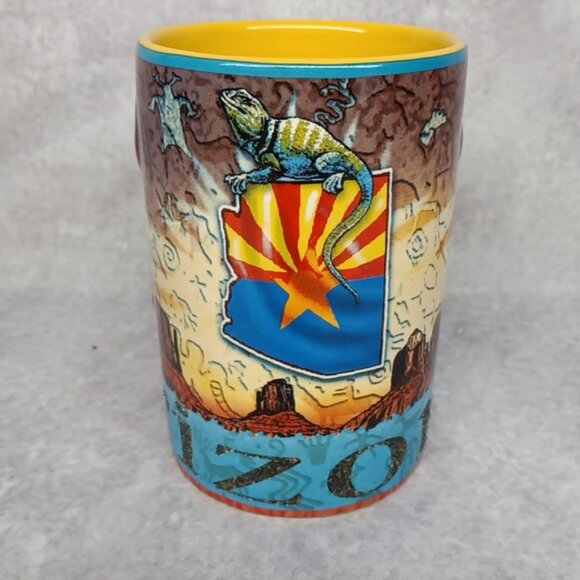 Jerome Arizona Mug Kokopelli Fertility Deity Glazed Beautiful Unique Collectable - Picture 4 of 6